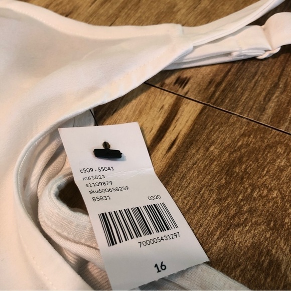 NWT Lane Bryant Sheer Stretch White Tank Top Shirt Womens Size 16 - Picture 6 of 7